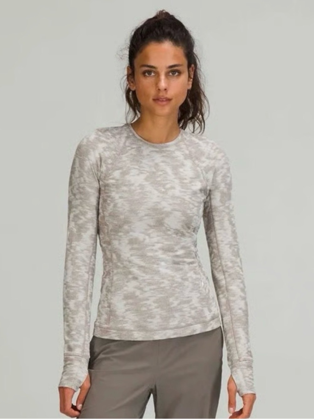 Lululemon It’s Rulu Run Long Sleeve Jacquard Size 6 Liquidize Camo